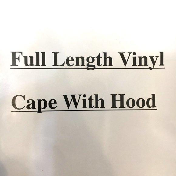 LEG AVENUE  Red Vinyl Blk Lined Long Hooded Cape Discontinued  VTG NOS NWT - Picture 11 of 13